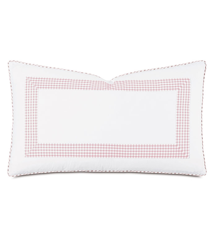 MALAYA GINGHAM DECORATIVE PILLOW IN PETAL