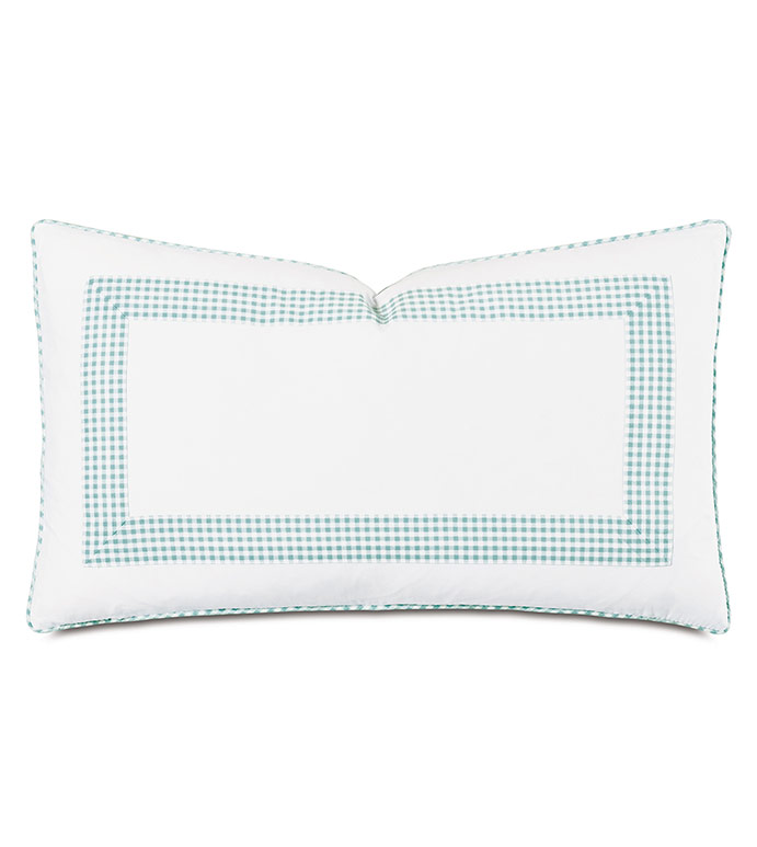 MALAYA GINGHAM DECORATIVE PILLOW IN SEA