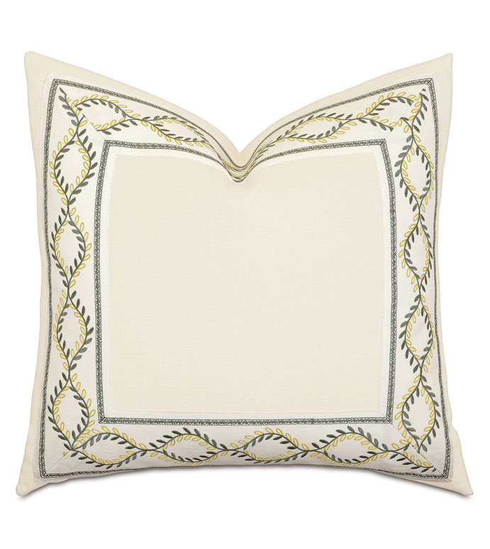 Marguerite Mitered Border Decorative Pillow