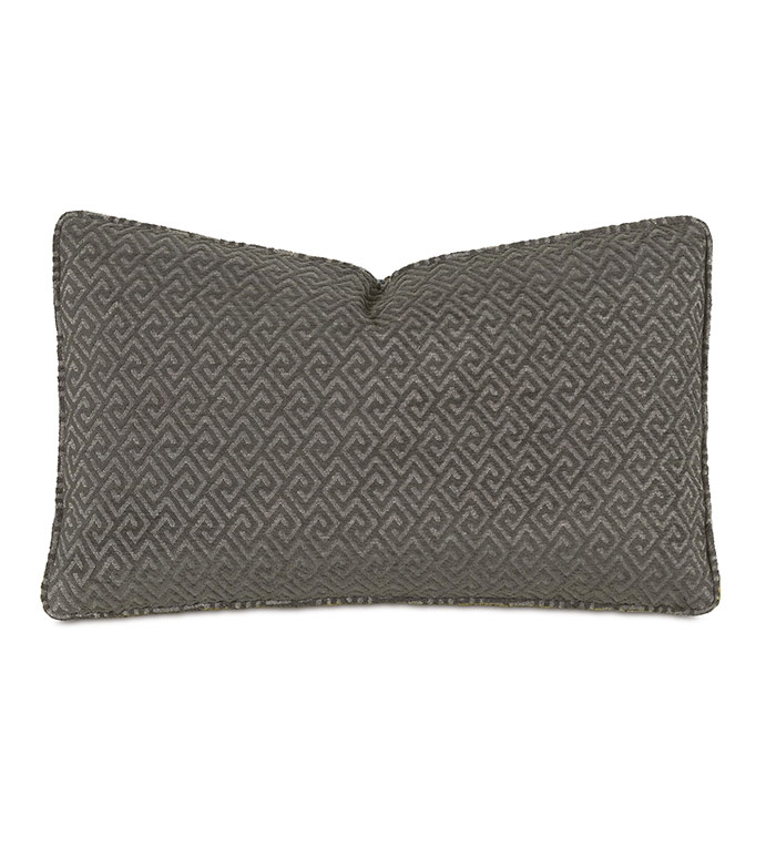 Nigel Greek Key Decorative Pillow in Graphite