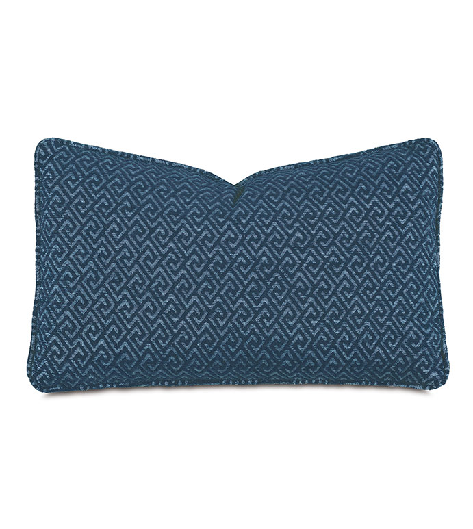 Nigel Greek Key Decorative Pillow in Admiral