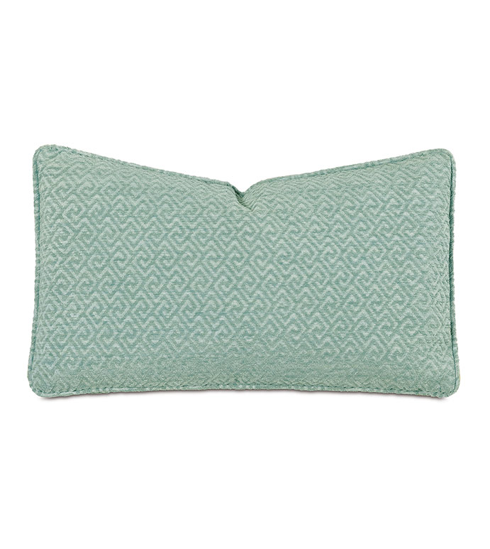 Nigel Greek Key Decorative Pillow in Celadon