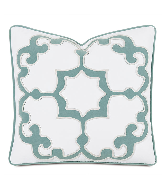 Amu Lasercut Decorative Pillow in Snow