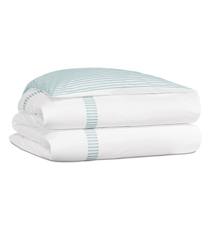 BLASS TICKING DUVET COVER IN SEA