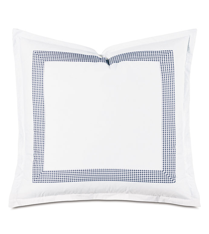 MALAYA GINGHAM EURO SHAM IN NAVY