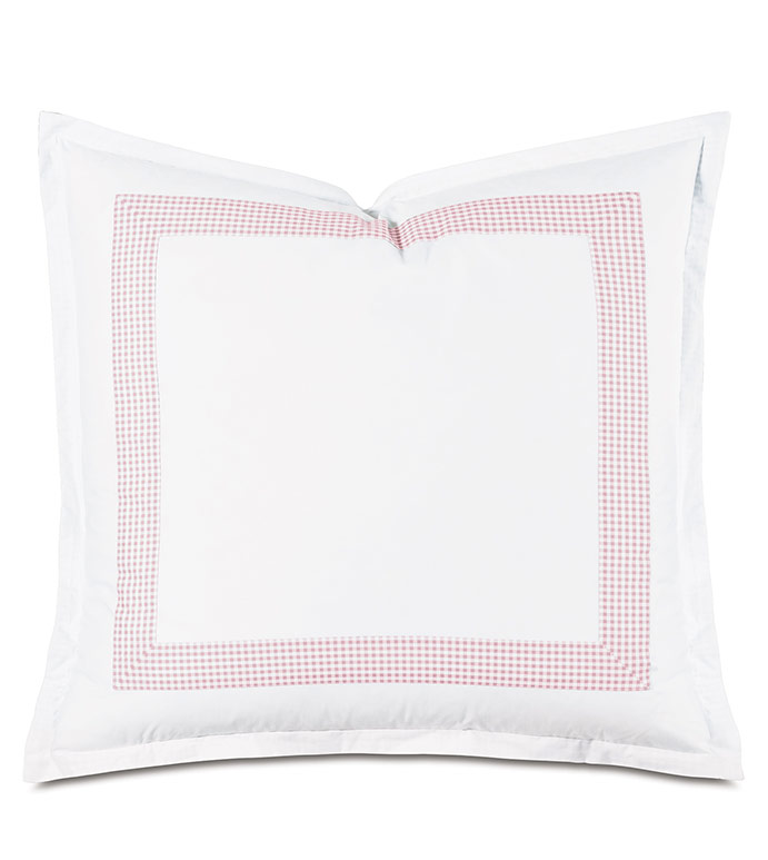 MALAYA GINGHAM EURO SHAM IN PETAL