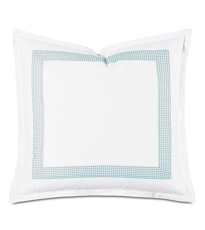 MALAYA GINGHAM EURO SHAM IN SEA