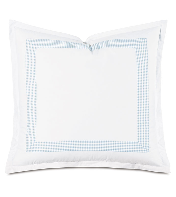 MALAYA GINGHAM EURO SHAM IN SKY