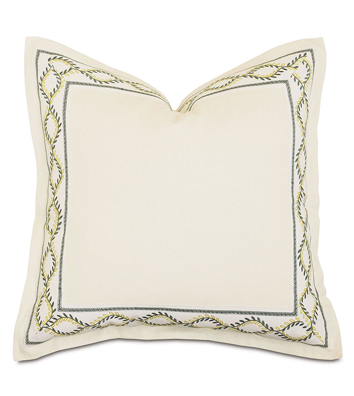 Marguerite Decorative Border Euro Sham