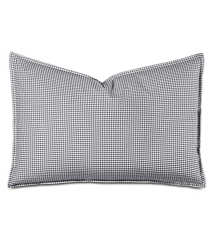 MALAYA GINGHAM QUEEN SHAM IN BLACK