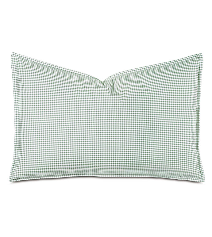 MALAYA GINGHAM QUEEN SHAM IN LEAF