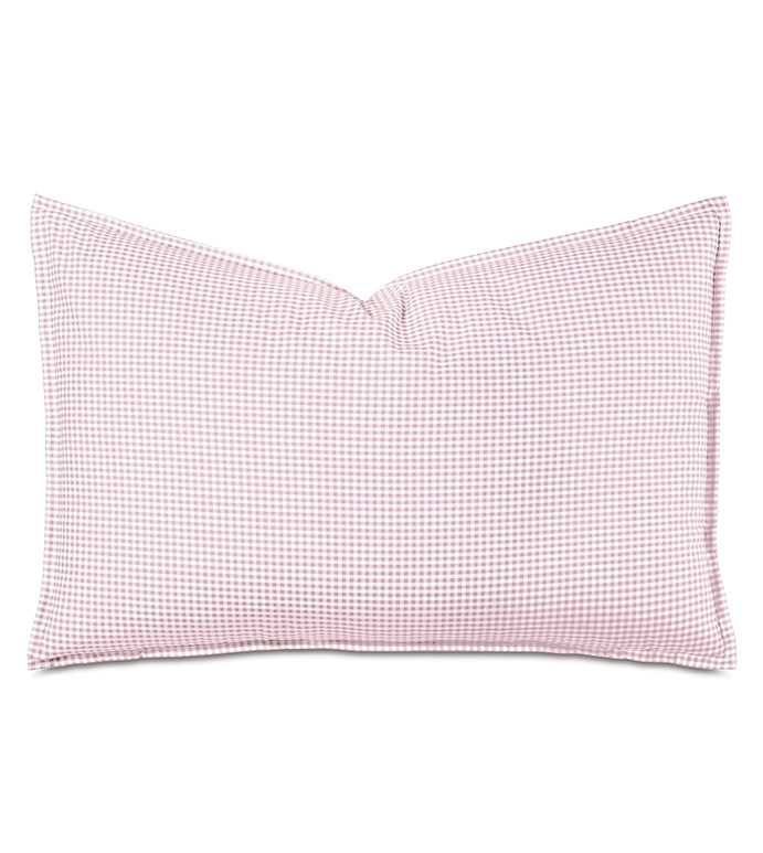 MALAYA GINGHAM QUEEN SHAM IN PETAL