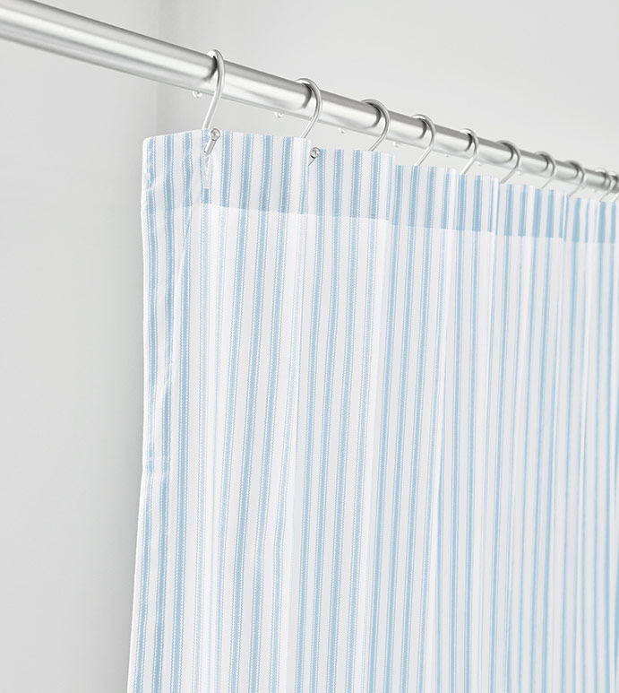 BLASS TICKING SHOWER CURTAIN IN SKY