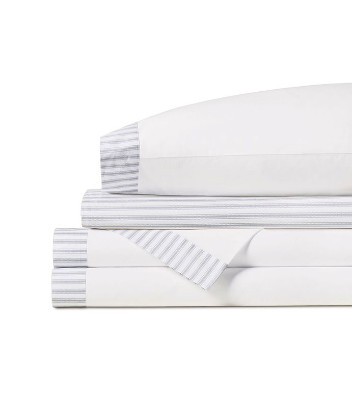 BLASS TICKING SHEET SET IN HAZE