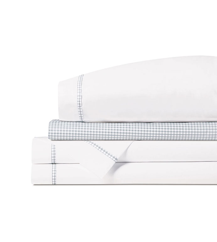 MALAYA GINGHAM SHEET SET IN HAZE