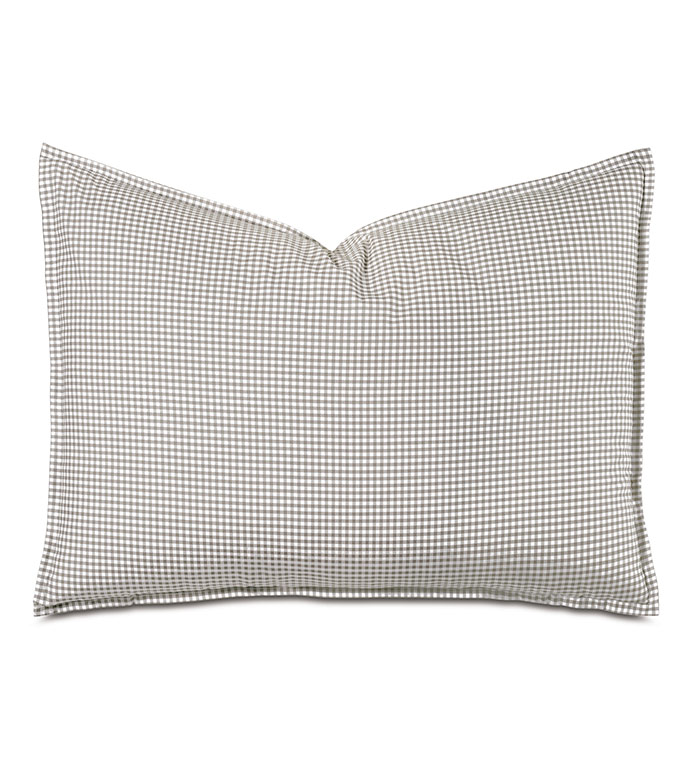 MALAYA GINGHAM STANDARD SHAM IN FAWN