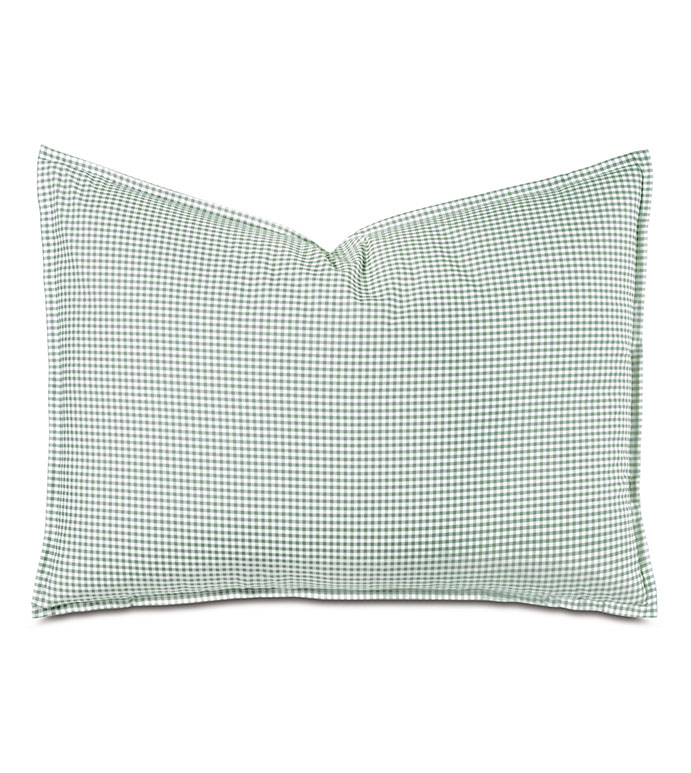 MALAYA GINGHAM STANDARD SHAM IN LEAF