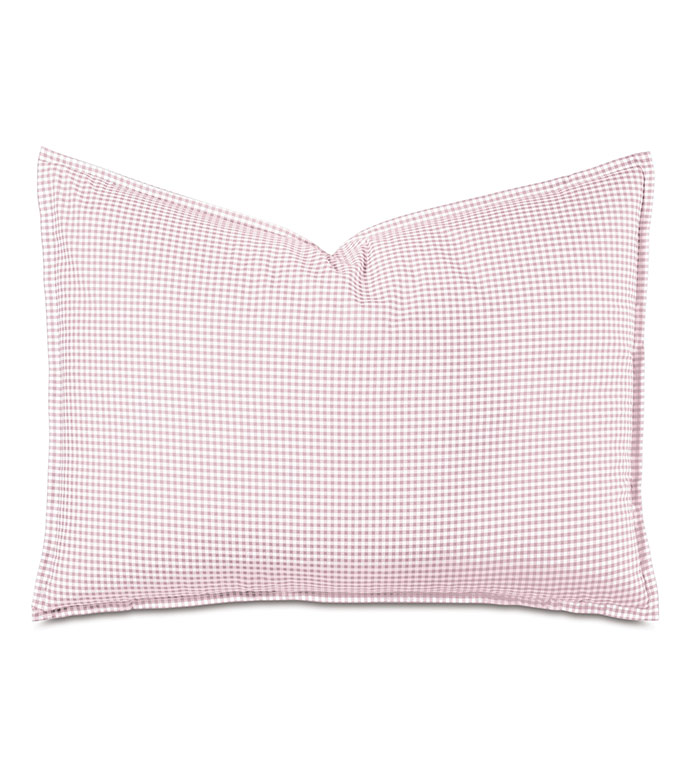 MALAYA GINGHAM STANDARD SHAM IN PETAL