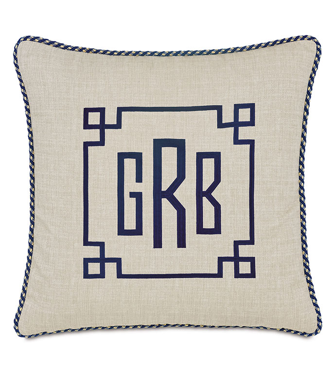 ALISTAIR MONOGRAM DECORATIVE PILLOW