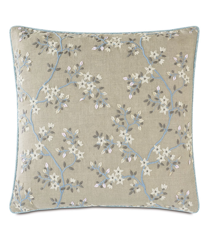 Amberlynn Embroidered Decorative Pillow