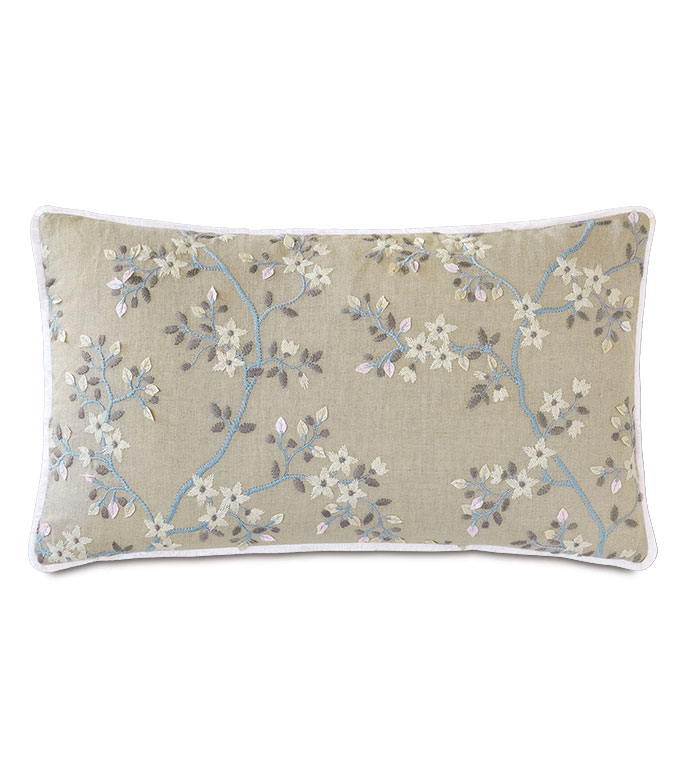 Amberlynn Embroidered Decorative Pillow