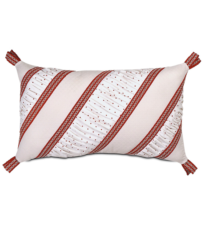 Annika: Gabby Red Ruched Inserts Pillow