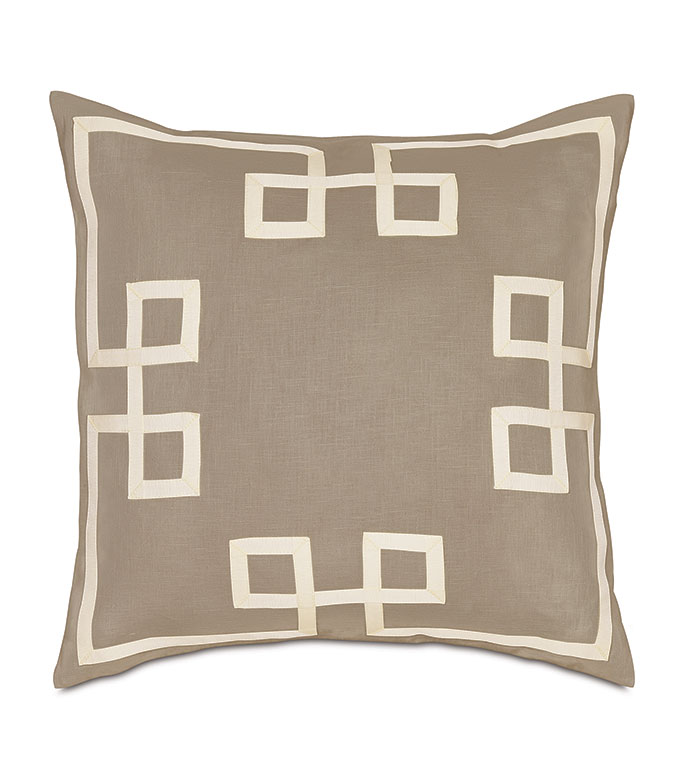 Resort Bisque Fret Accent Pillow