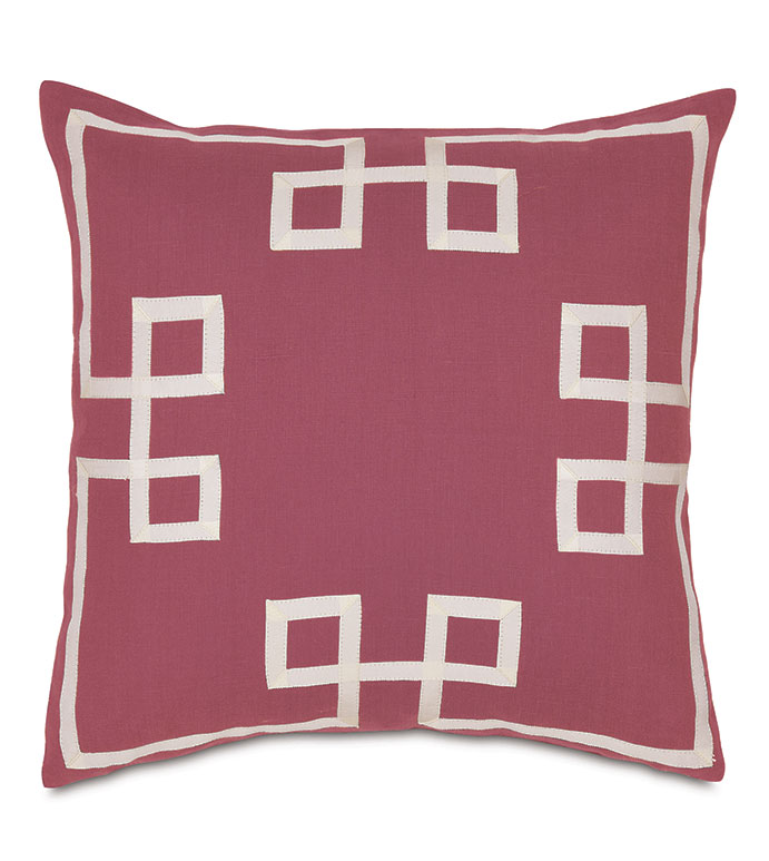 Resort Bloom Fret Accent Pillow