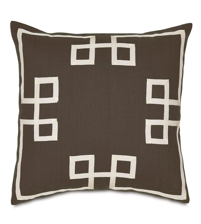 Resort Clay Fret Accent Pillow