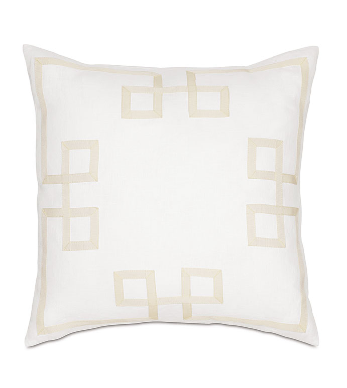 Resort Shell Fret Accent Pillow