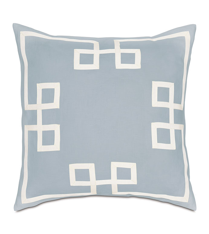 Resort Sky Fret Accent Pillow