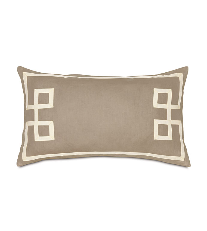 Resort Bisque Fret Accent Pillow