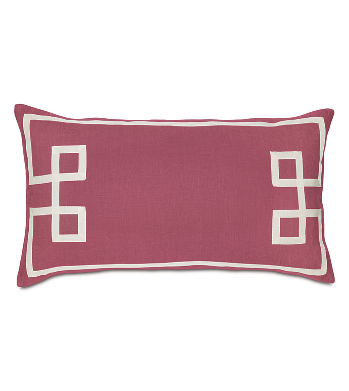 Resort Bloom Fret Accent Pillow