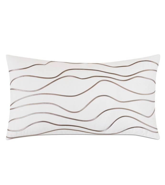 Banks Abstract Decorative Pillow In White