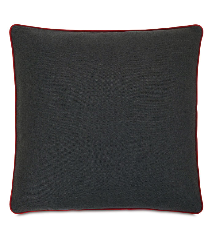 Connery Velvet Trim Decorative Pillow