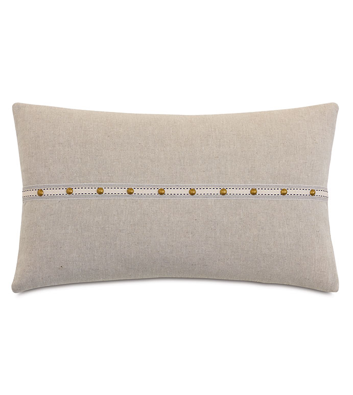 OLIVER NAILHEADS DECORATIVE PILLOW