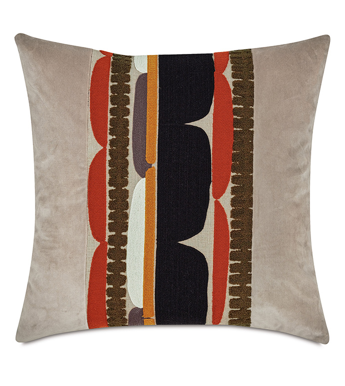 SOL PIECED DECORATIVE PILLOW