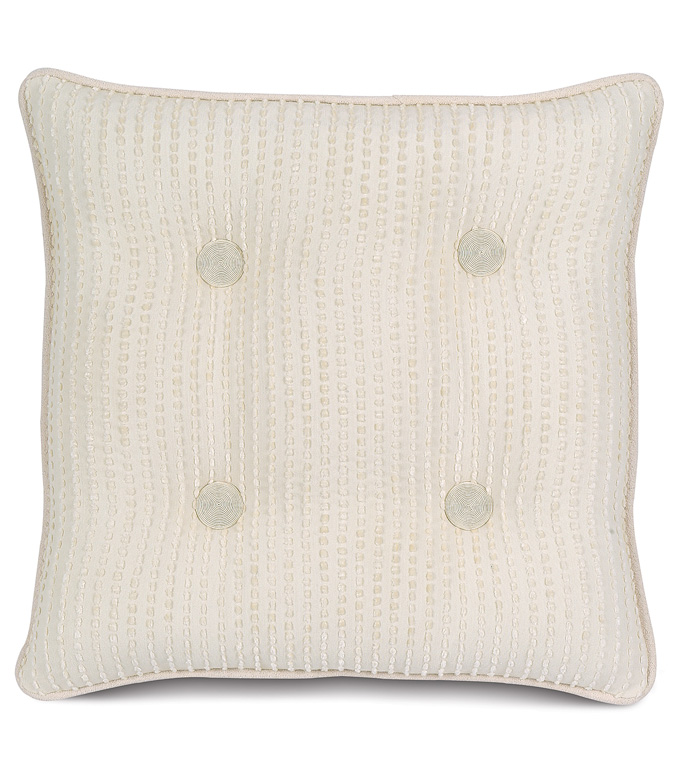 Arden: Pathway Frost Tufted Decorative Pillow