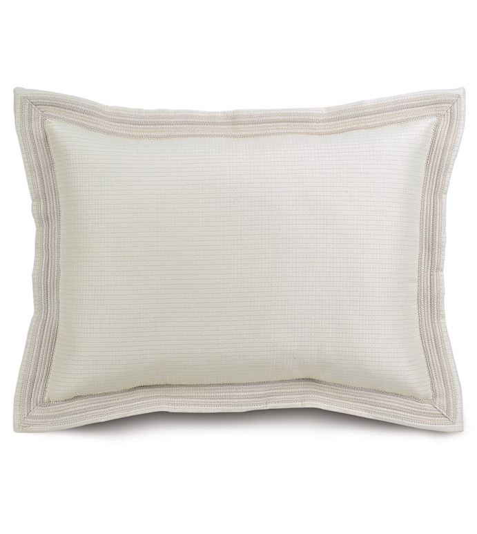 Arden: Lauden Snow With Flange Decorative Pillow