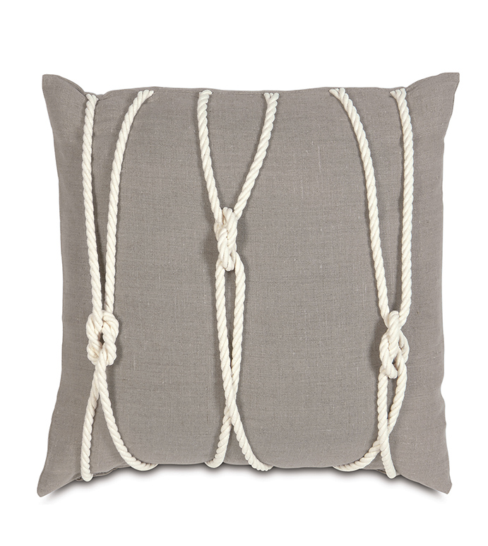 Isle Yacht Knots Decorative Pillow in Neutral