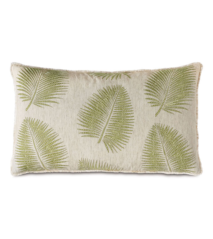 Palm leaf fashion pillow