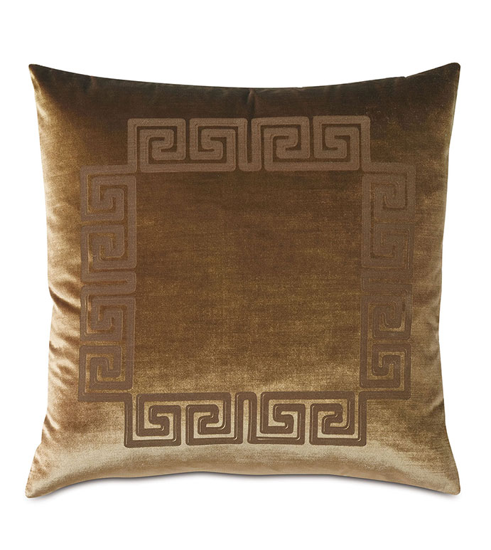 Antiquity Greek Key Decorative Pillow in Coin