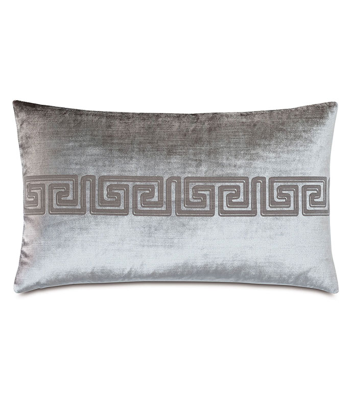 Antiquity Greek Key Decorative Pillow in Dove