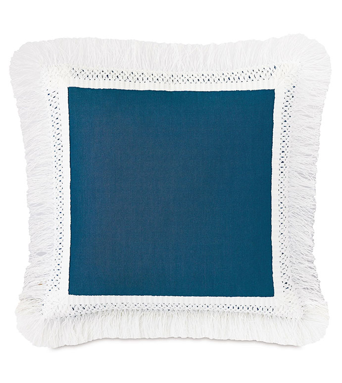 Palermo Fringe Decorative Pillow in Lagoon