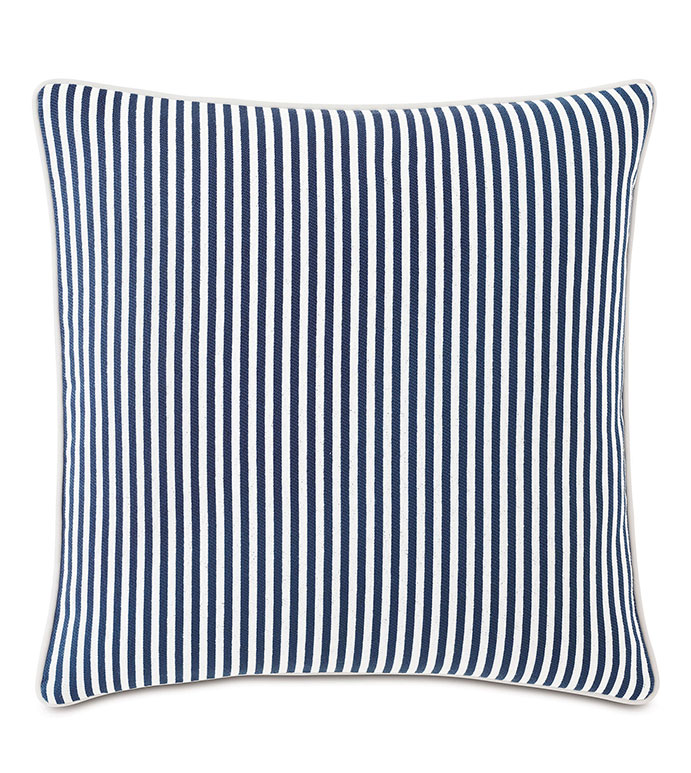 Villa Reversible Decorative Pillow in Navy