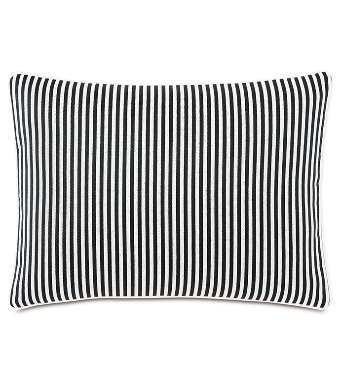 Villa Reversible Decorative Pillow in Black