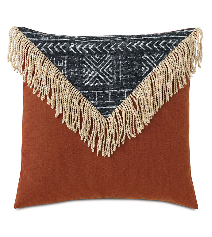 Seydou Color Block Decorative Pillow in Black