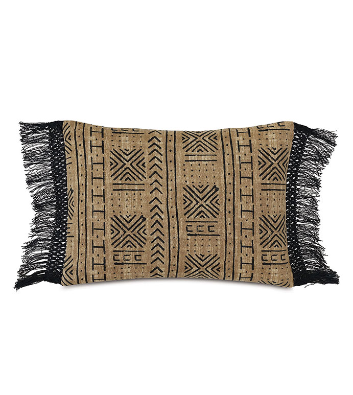 Seydou Fringe Decorative Pillow in Natural