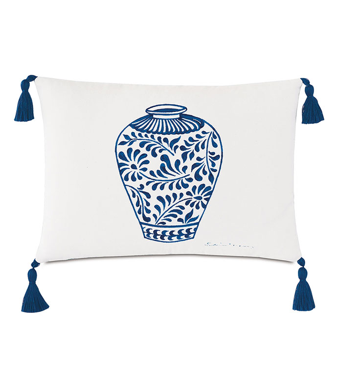 Porcelain Vase Decorative Pillow