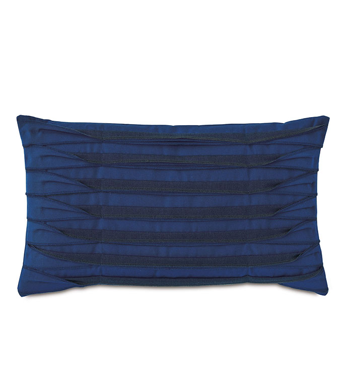 Plisse Pleated Decorative Pillow in Admiral